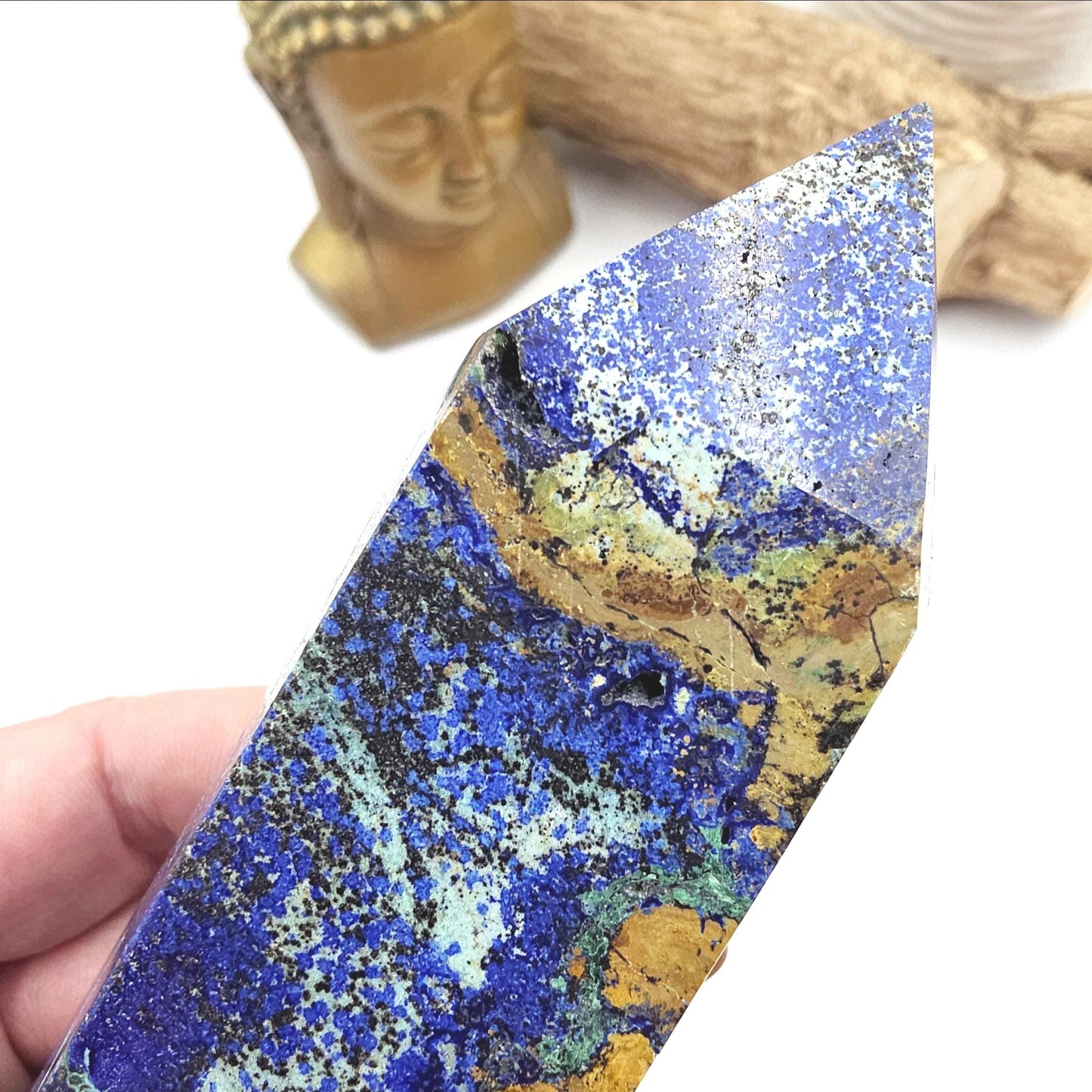 Large Azurite Tower – Intuition, Insight & Spiritual Awareness Crystal, 16cm