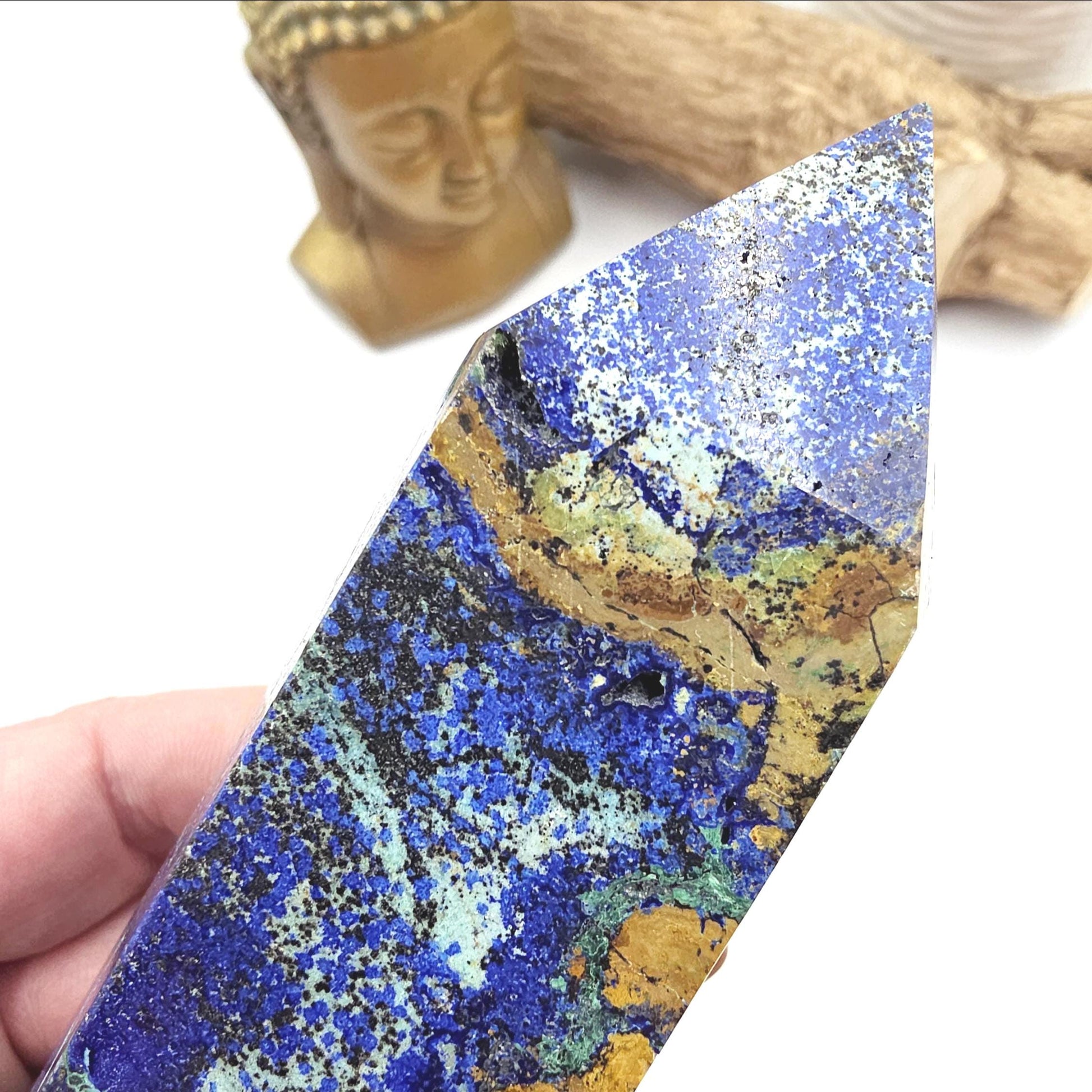 Large Azurite Tower – Intuition, Insight & Spiritual Awareness Crystal, 16cm
