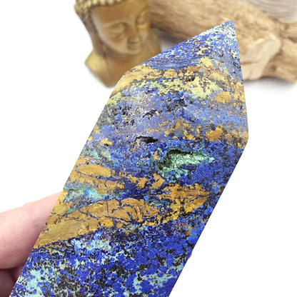 Large Azurite Tower – Intuition, Insight & Spiritual Awareness Crystal, 16cm