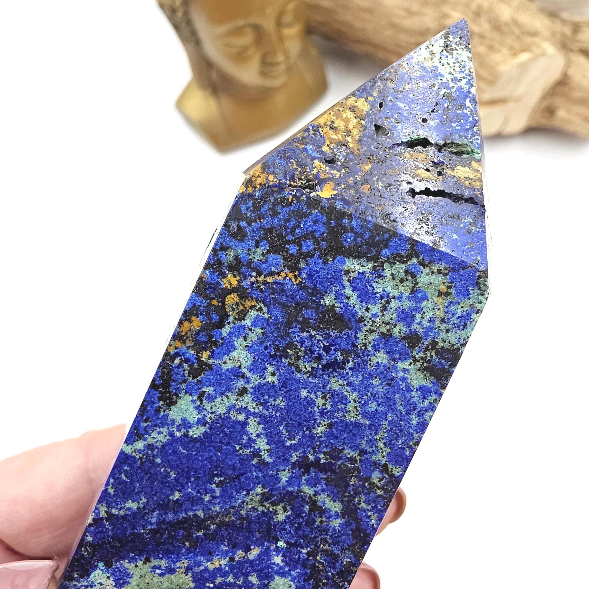 Large Azurite Tower – Intuition, Insight & Spiritual Awareness Crystal, 16cm
