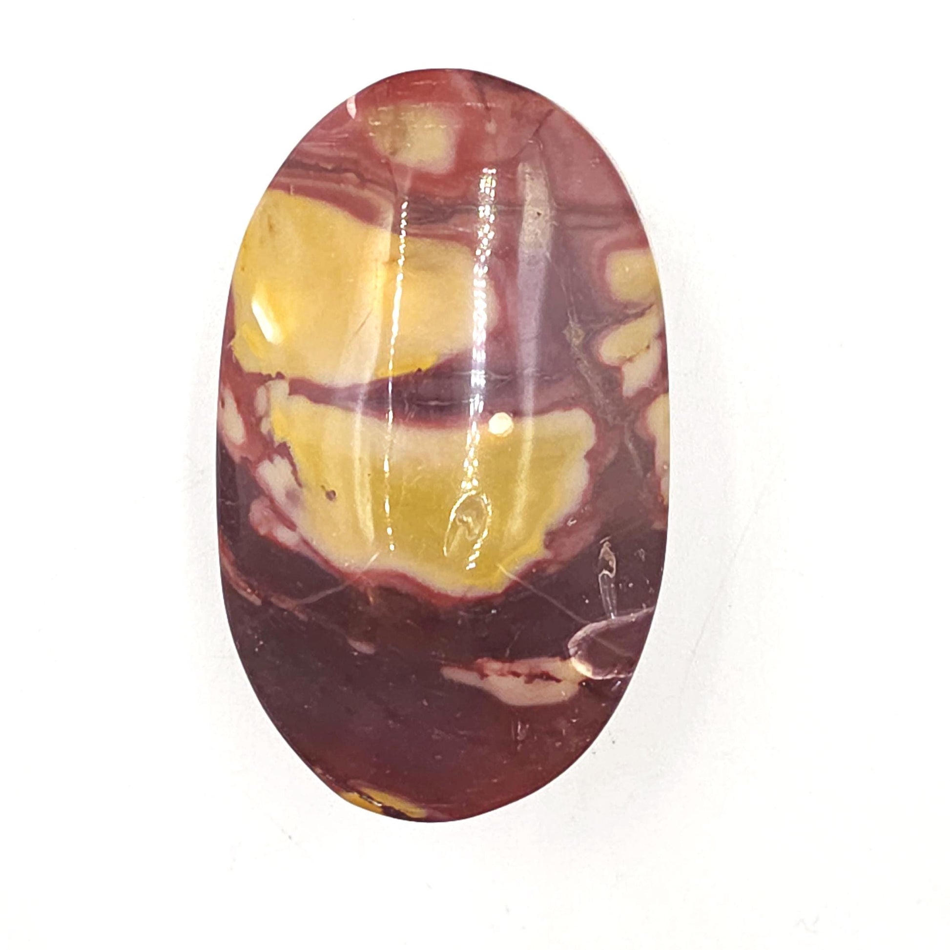 Mookaite Jasper Palm Stone – Strength, Grounding & Emotional Balance Crystal, 115g