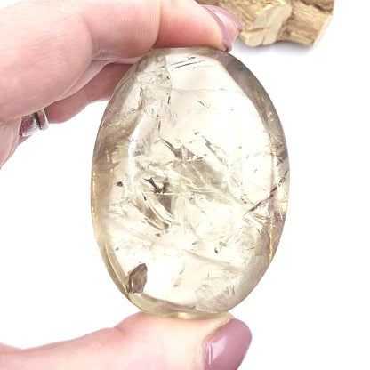 Large Citrine Palm Stone with Phantoms – Abundance, Transformation & Manifestation Crystal, 115g