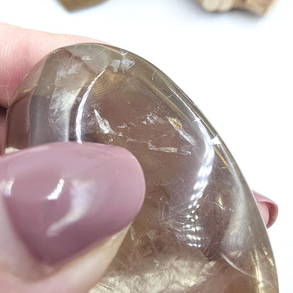 Large Citrine Palm Stone with Phantoms – Abundance, Transformation & Manifestation Crystal, 115g