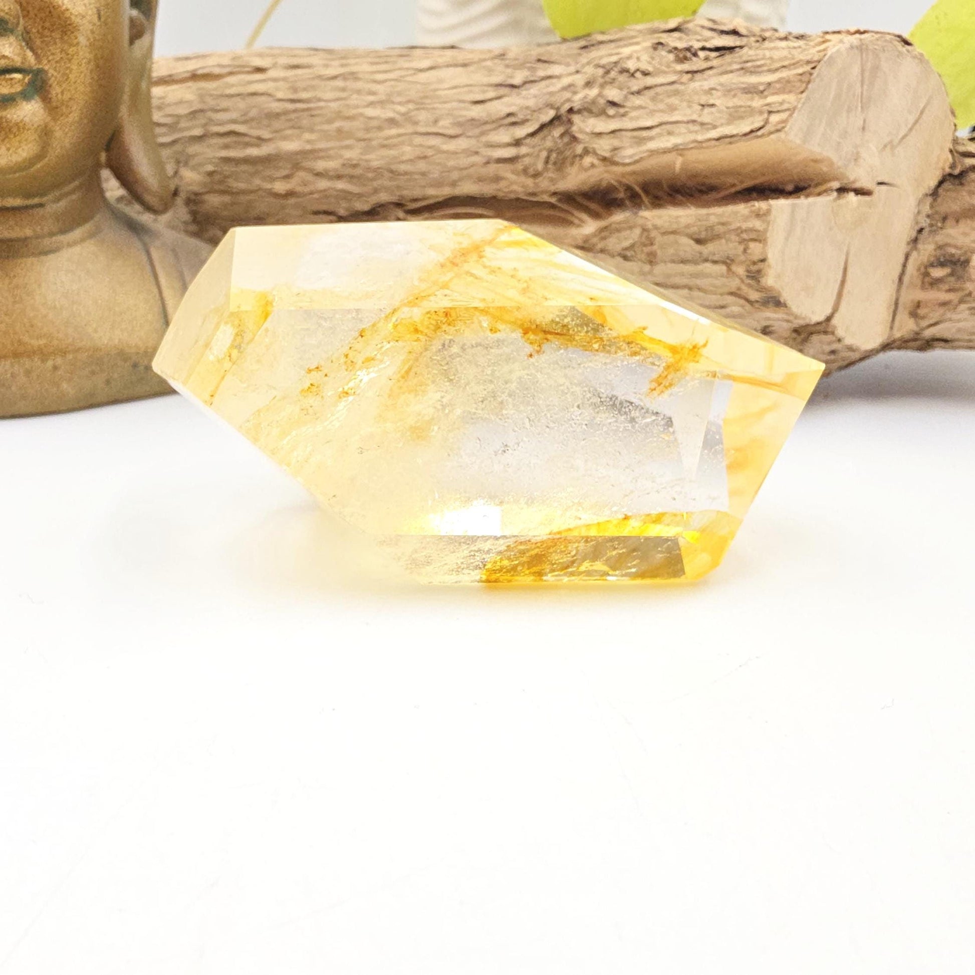 Madagascan Golden Healer Freeform with rainbow flashes – Deep Healing, Energy Amplification & Spiritual Balance Crystal, 320g