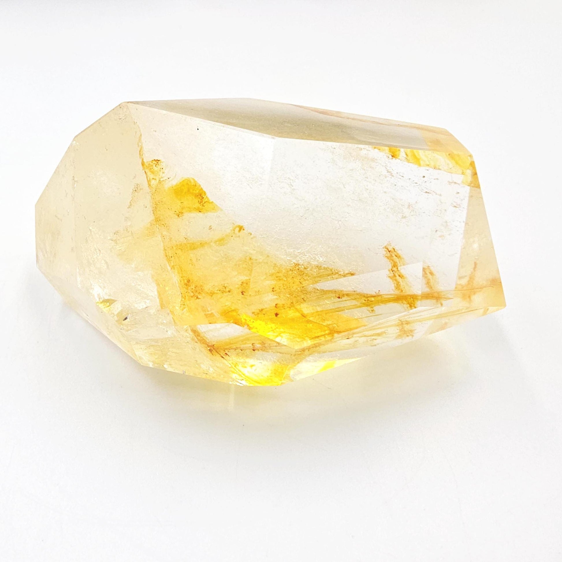 Madagascan Golden Healer Freeform with rainbow flashes – Deep Healing, Energy Amplification & Spiritual Balance Crystal, 320g