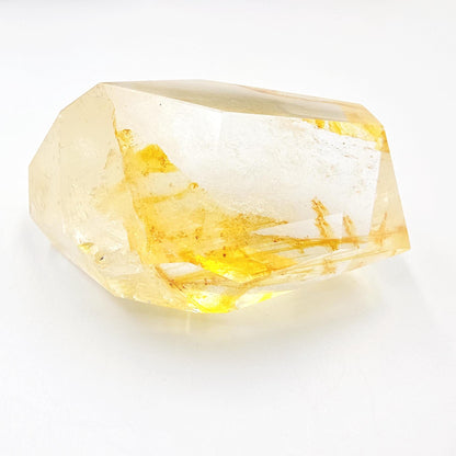 Madagascan Golden Healer Freeform with rainbow flashes – Deep Healing, Energy Amplification & Spiritual Balance Crystal, 320g