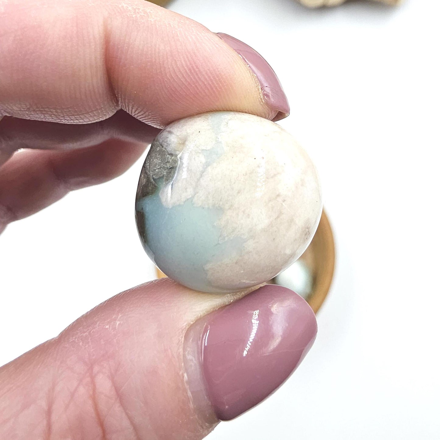 Green Flower Agate (Sakura)Tumble Stones – Growth, Balance & Heart Healing Crystal, 2-3cm