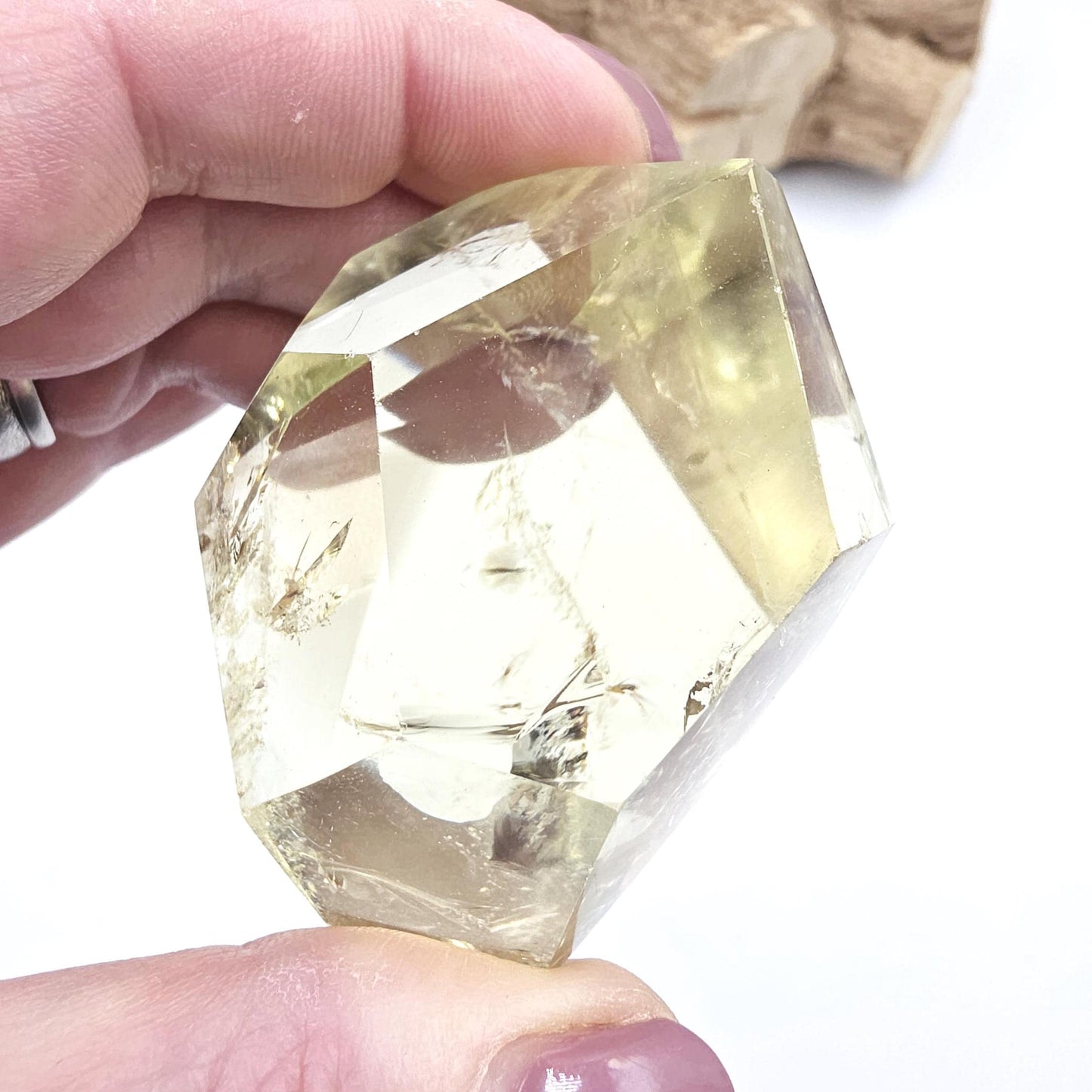 Citrine Freeform with Rainbows – Abundance, Confidence & Positive Energy Crystal, 120g