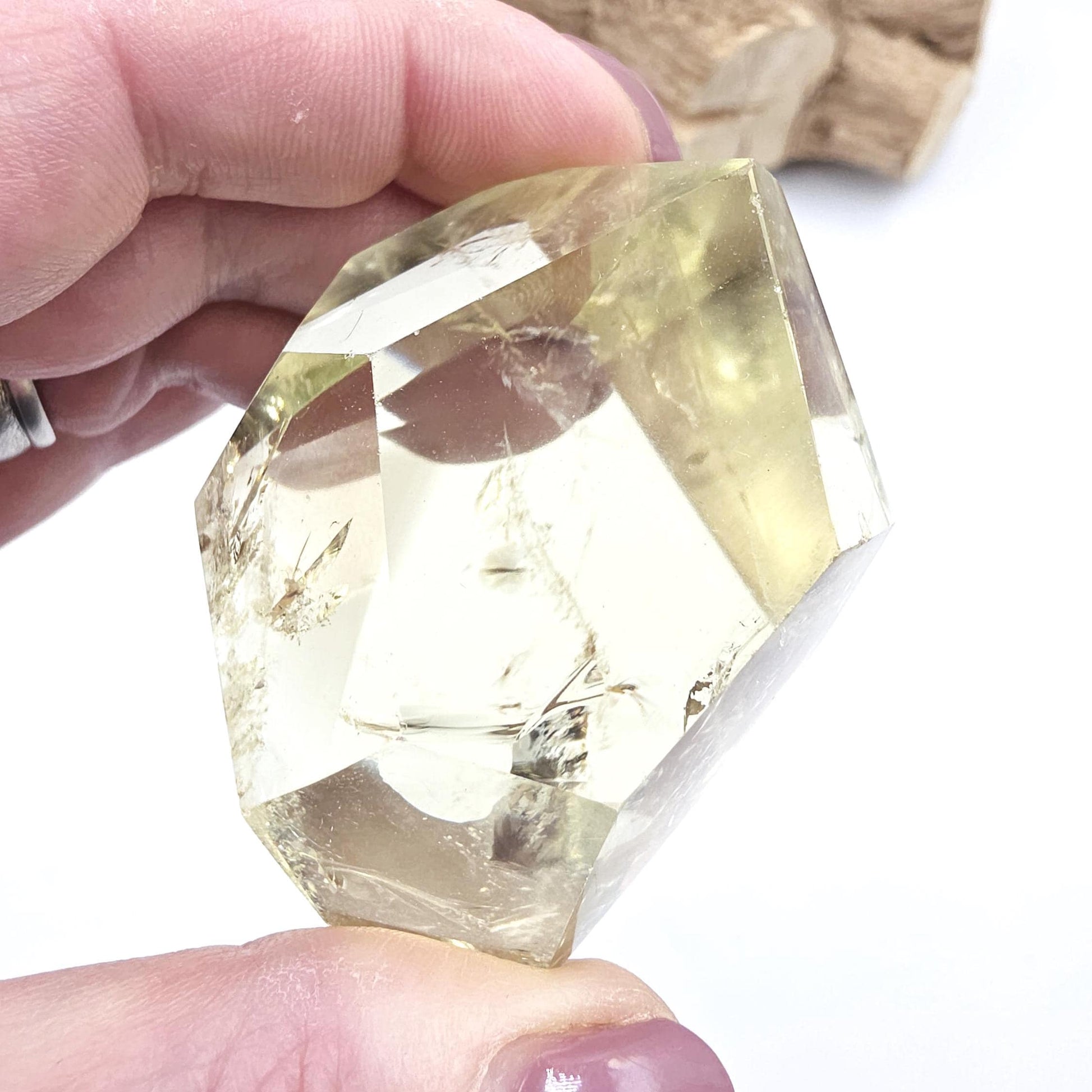 Citrine Freeform with Rainbows – Abundance, Confidence & Positive Energy Crystal, 120g