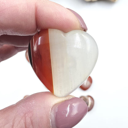 Drusy Carnelian Crystal Hearts – Confidence, Passion & Positive Energy Crystal, 3-4cm