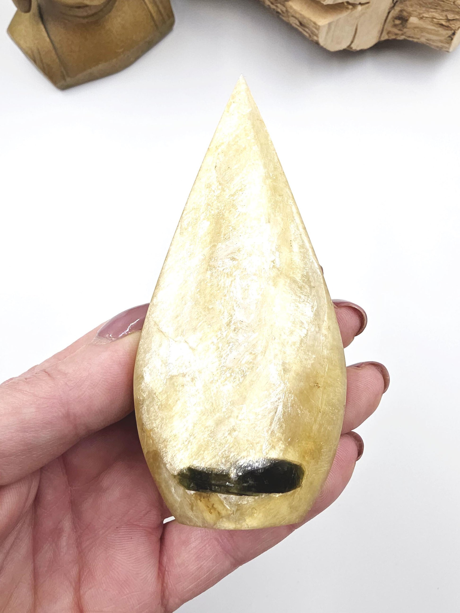 Flashy Golden Mica (Muscovite) Freeform with Green Mica Inclusion – Confidence & Growth Crystal, 140g