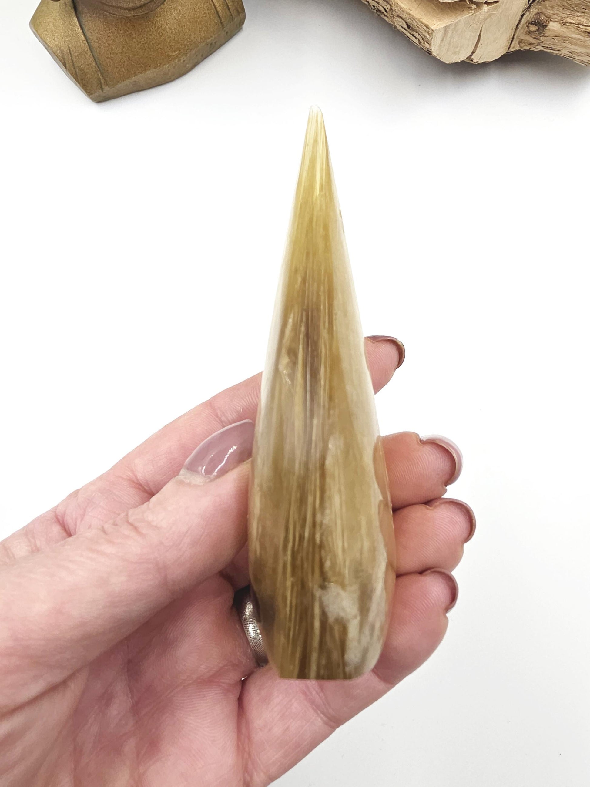 Flashy Golden Mica (Muscovite) Freeform with Green Mica Inclusion – Confidence & Growth Crystal, 140g