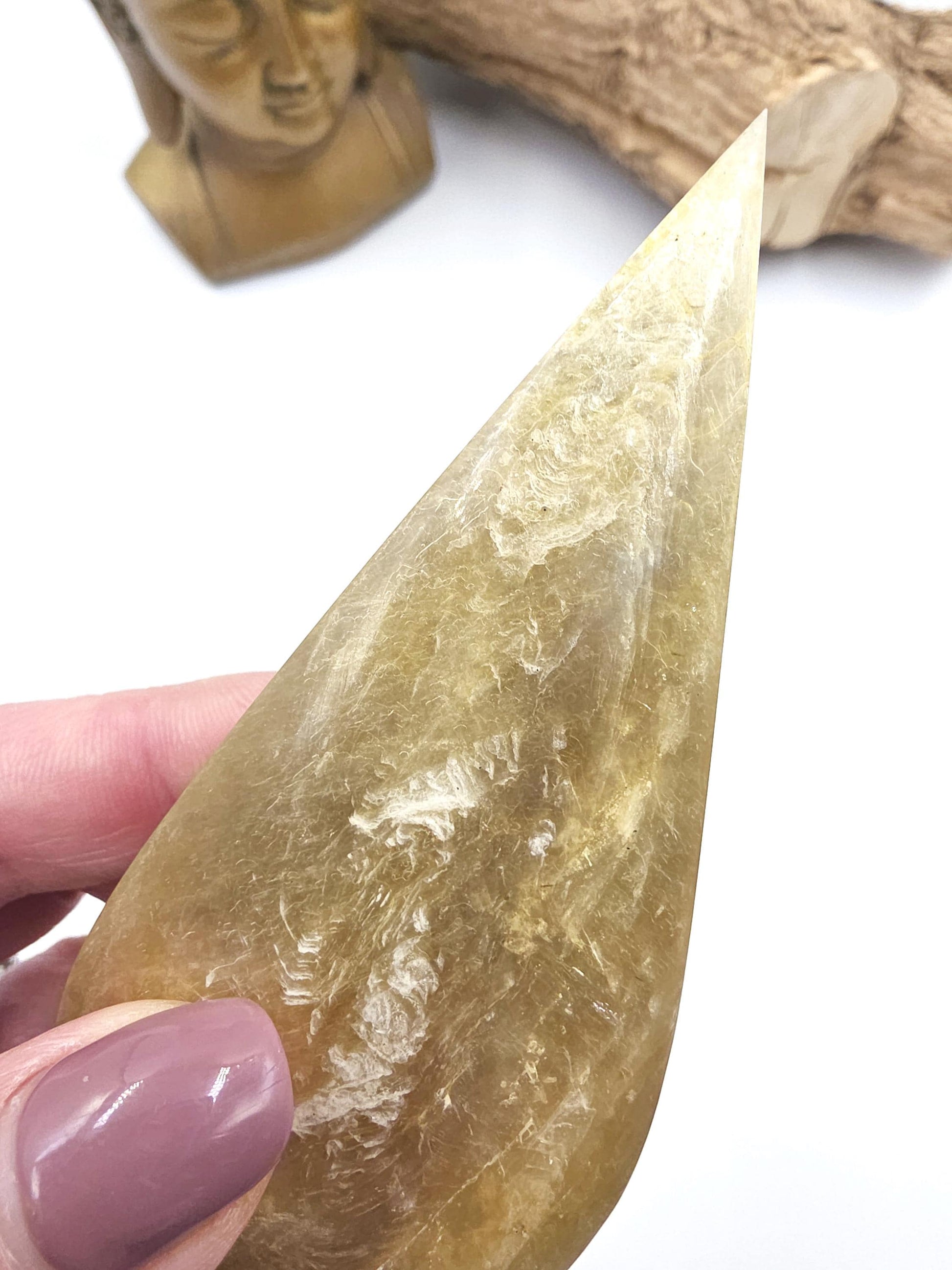 Flashy Golden Mica (Muscovite) Freeform with Green Mica Inclusion – Confidence & Growth Crystal, 140g