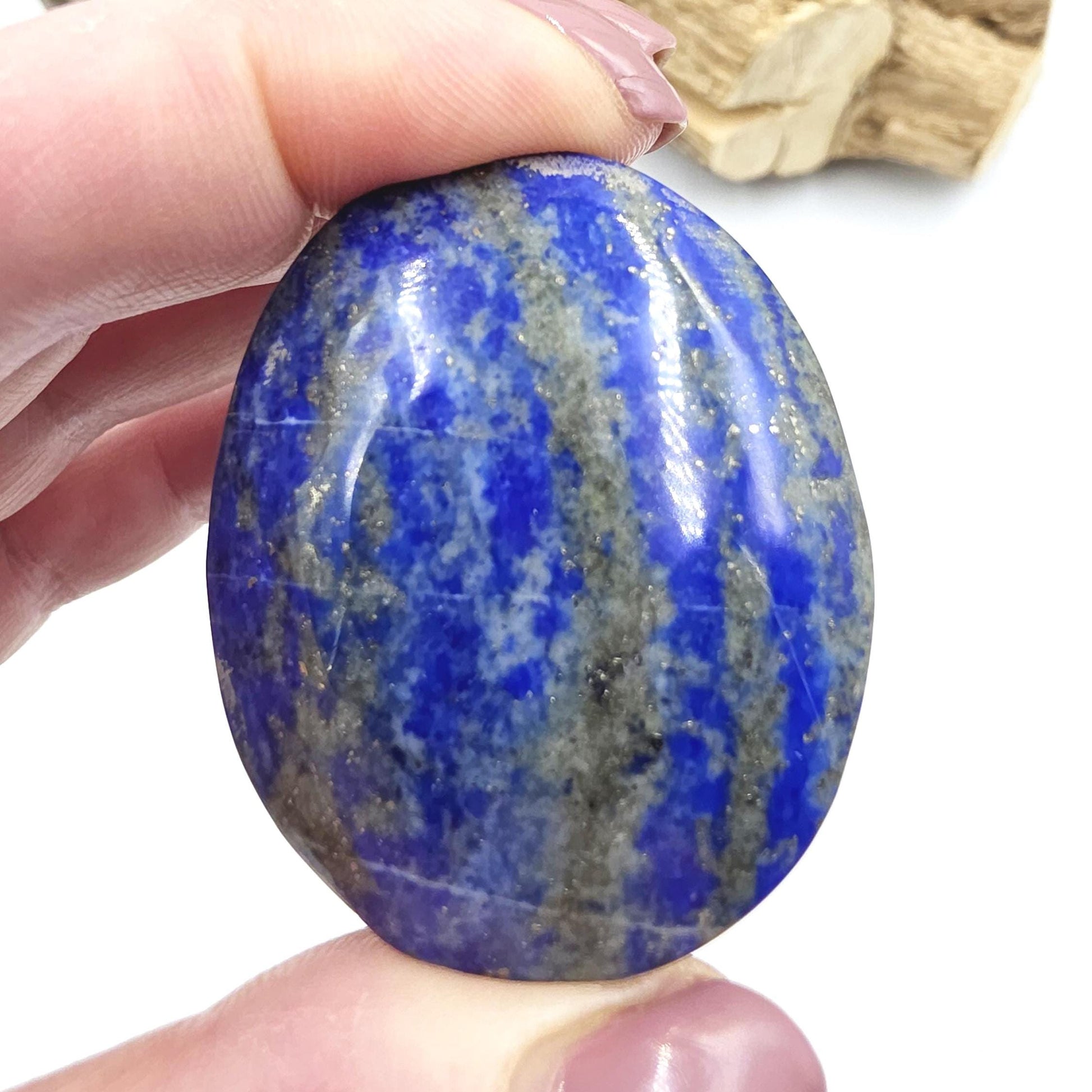Lapis Lazuli Palm Stone – Wisdom, Intuition & Spiritual Awareness Crystal, 65g