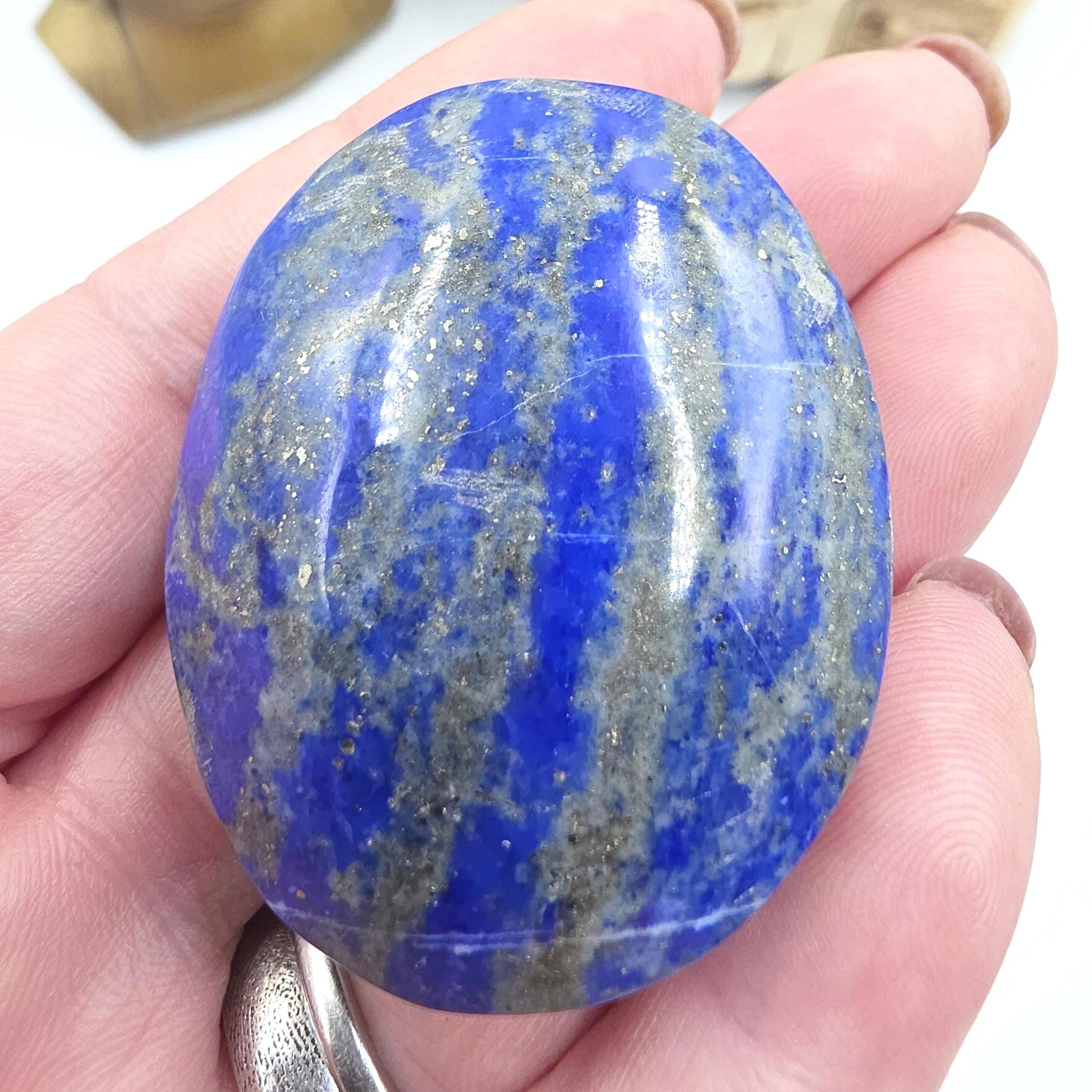 Lapis Lazuli Palm Stone – Wisdom, Intuition & Spiritual Awareness Crystal, 65g