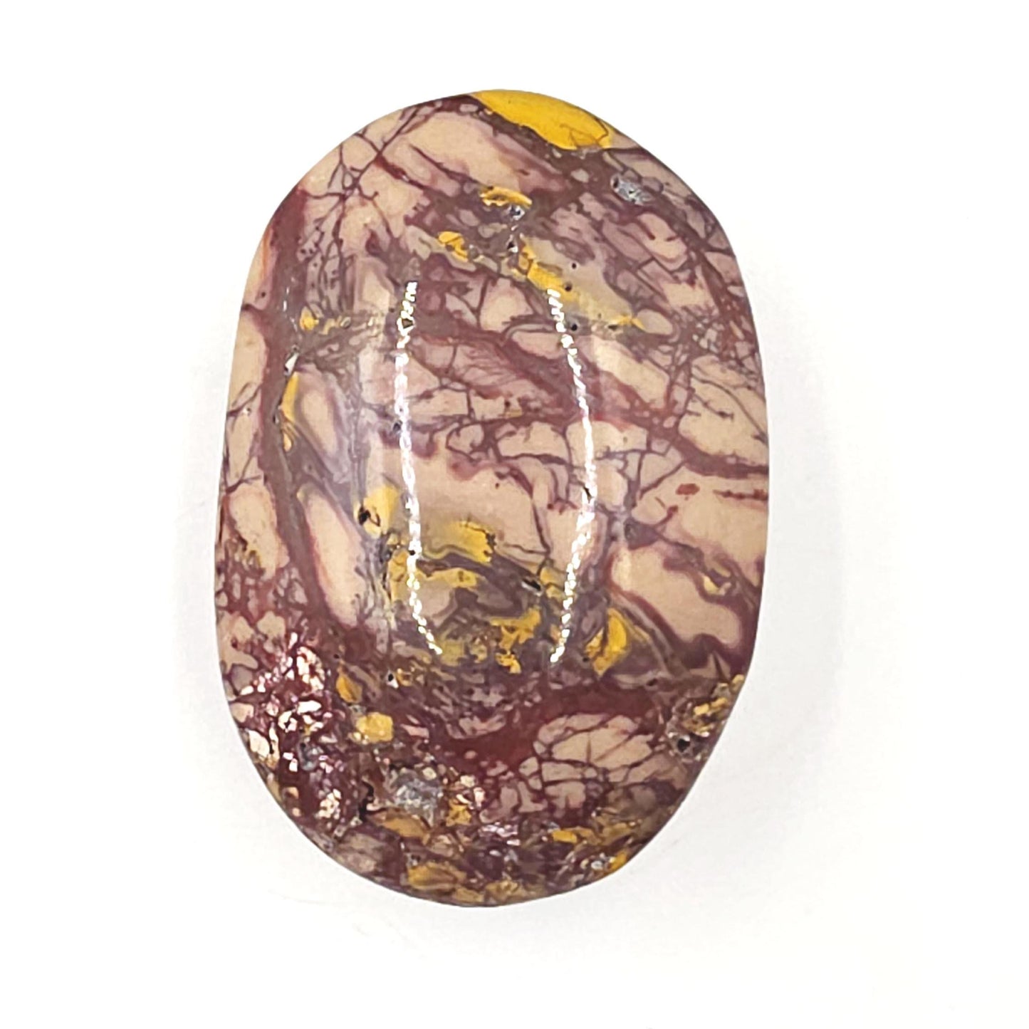 Mookaite Jasper Palm Stone – Strength, Grounding & Emotional Balance Crystal, 80g