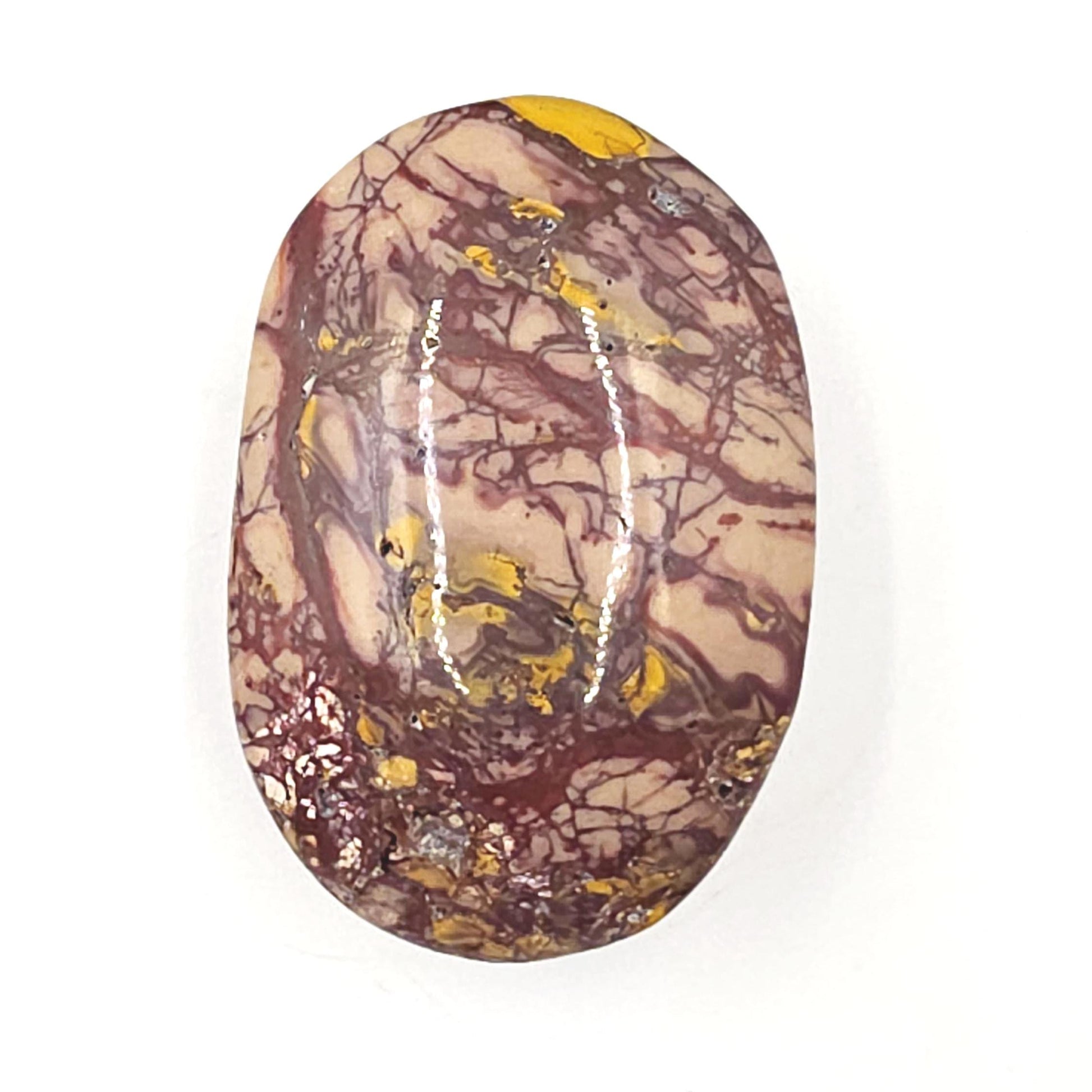Mookaite Jasper Palm Stone – Strength, Grounding & Emotional Balance Crystal, 80g