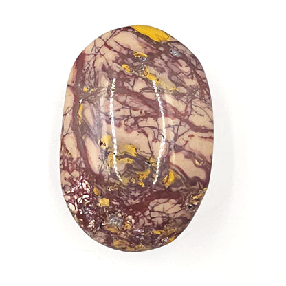 Mookaite Jasper Palm Stone – Strength, Grounding & Emotional Balance Crystal, 80g
