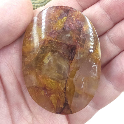 Golden Healer Palm Stone – Deep Healing & Spiritual Balance Crystal, 65g