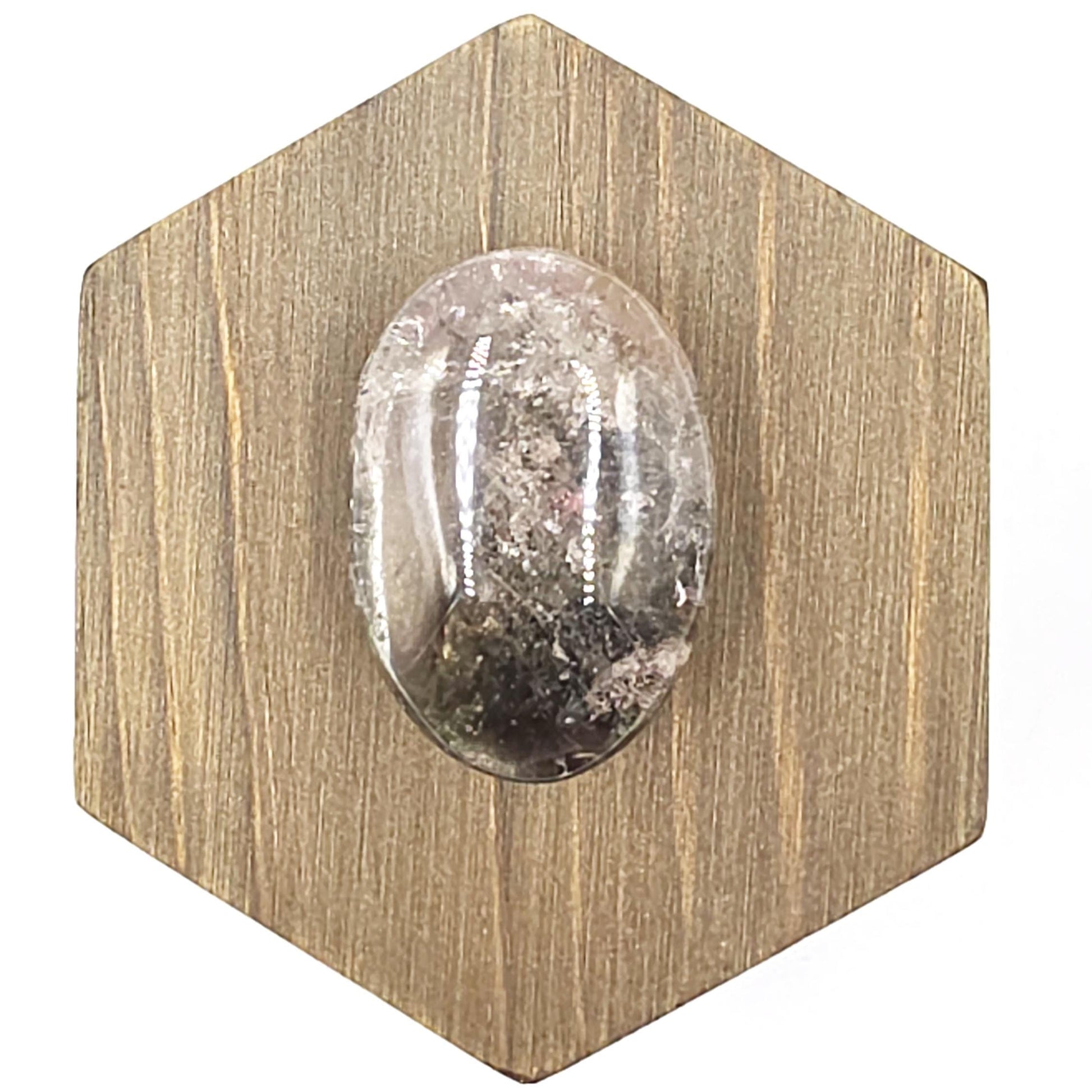 Little Garden Quartz (Lodolite) Palm Stone with rainbows – Manifestation, Clarity & Inner Journey Healing Crystal, 40g
