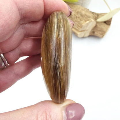 Golden Mica (Muscovite) Palm Stone – Confidence, Clarity & Emotional Strength Healing Crystal, 70g