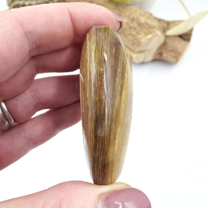 Golden Mica (Muscovite) Palm Stone – Confidence, Clarity & Emotional Strength Healing Crystal, 70g
