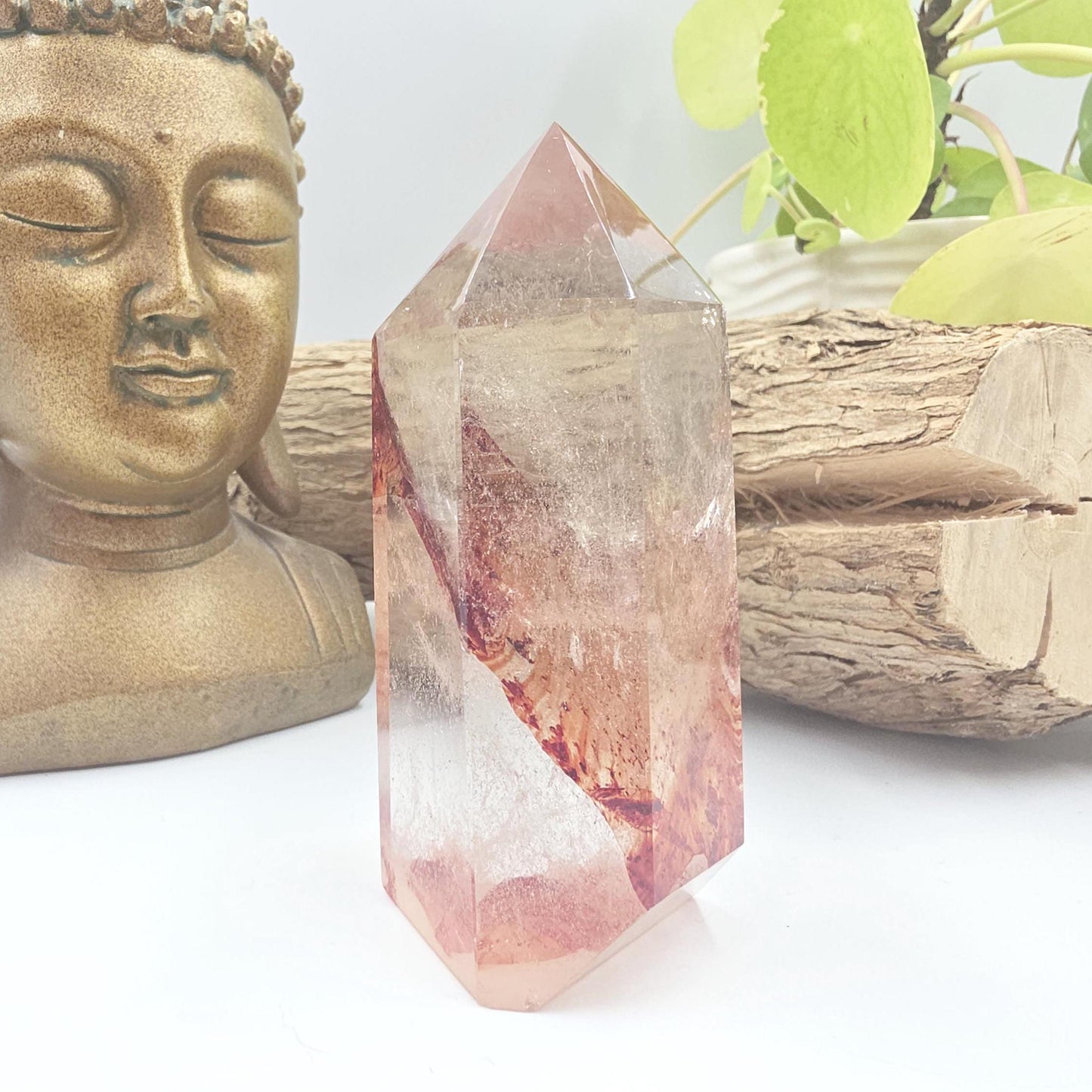Madagascan Fire Quartz Tower – Confidence, Grounding & Healing Crystal, 270g