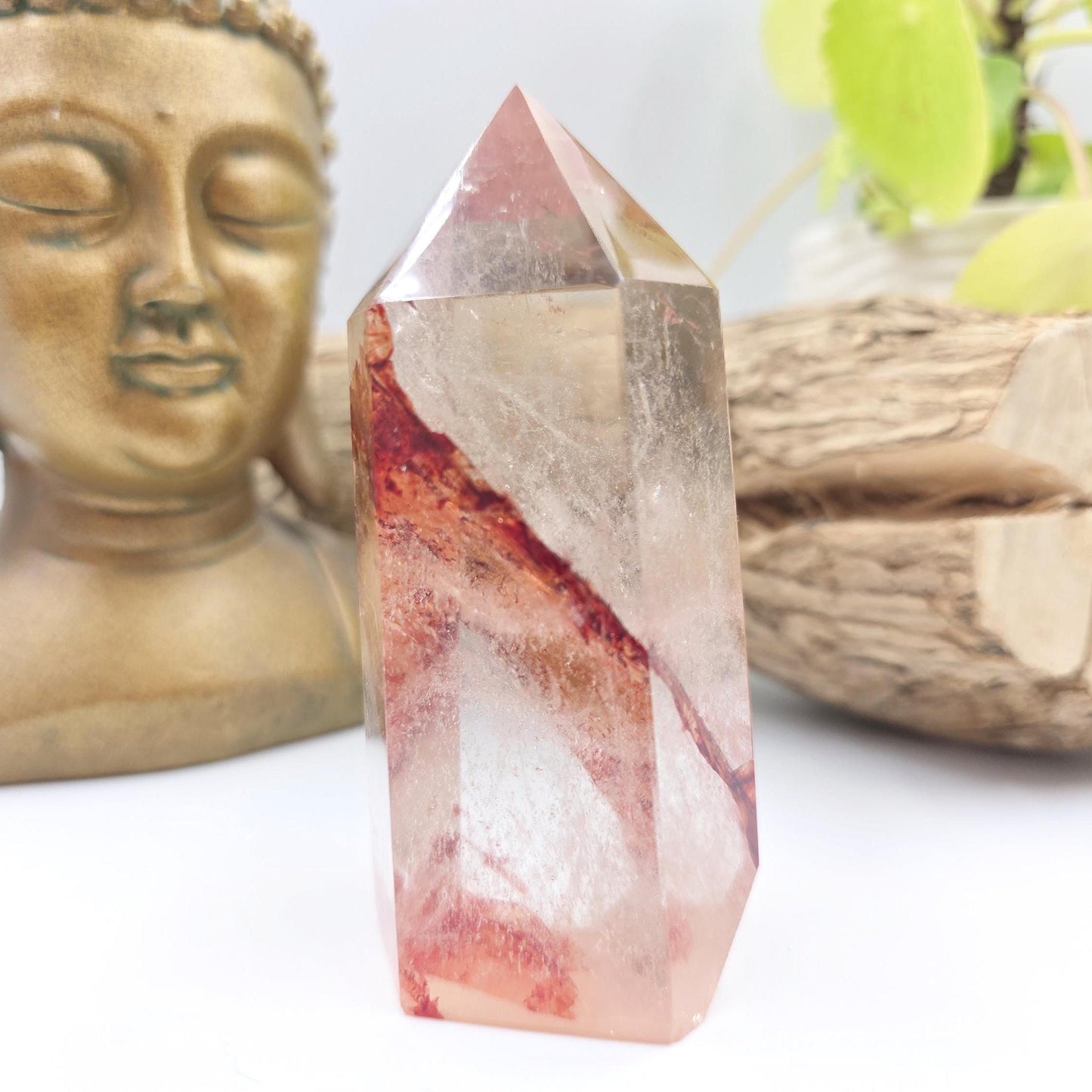 Madagascan Fire Quartz Tower – Confidence, Grounding & Healing Crystal, 270g