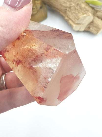 Madagascan Fire Quartz Tower – Confidence, Grounding & Healing Crystal, 270g