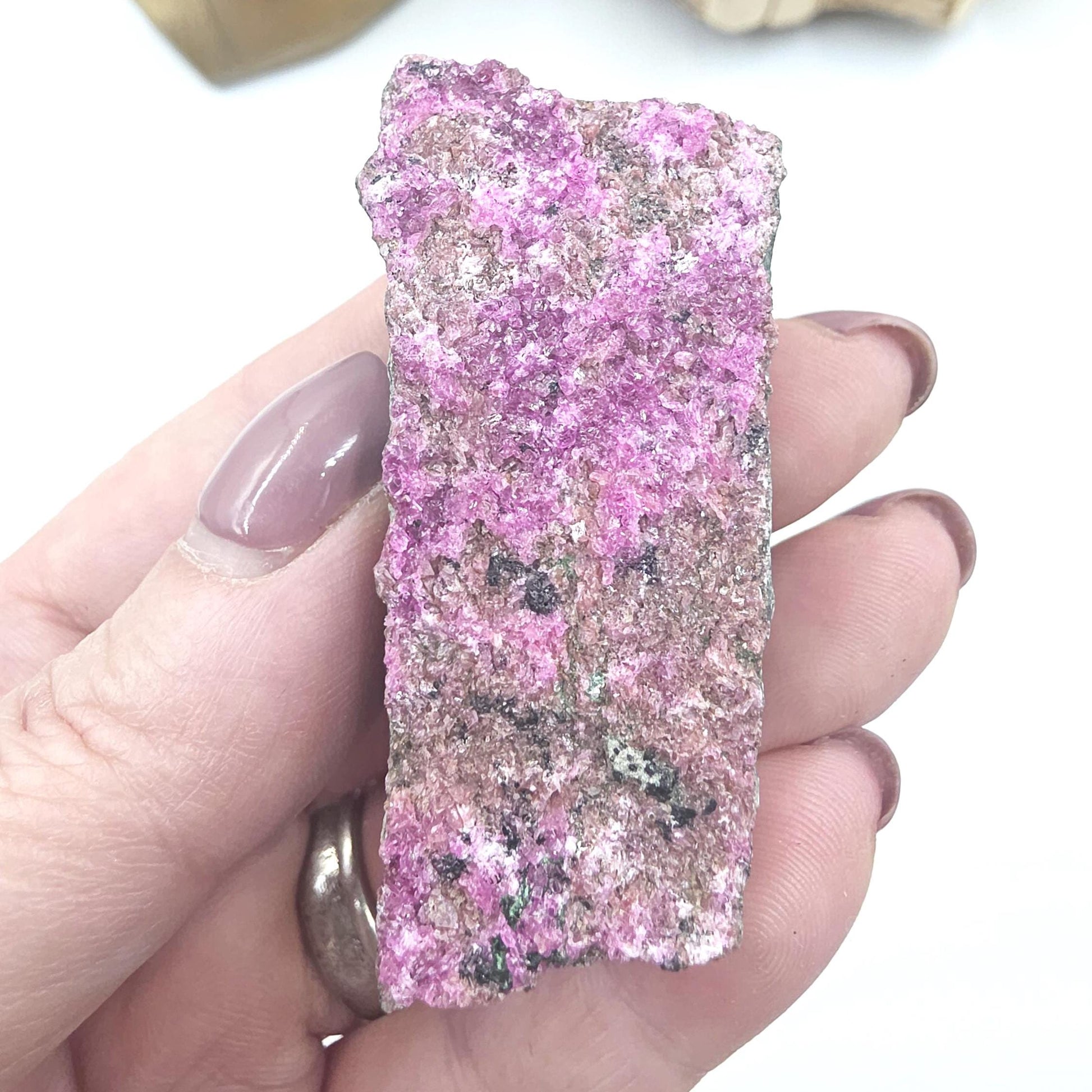 Sparkly Raw Cobaltocalcite Specimen – Love, Emotional Healing & Heart Chakra Crystal, 80g