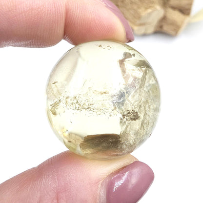 Discounted Citrine Sphere with Large Rainbows – Abundance & Positive Energy Crystal, 37mm