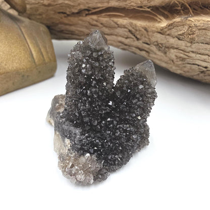 Rare Black Spirit Quartz Cluster Specimen – Protection, Spiritual Growth & High Vibration Crystal, 55g