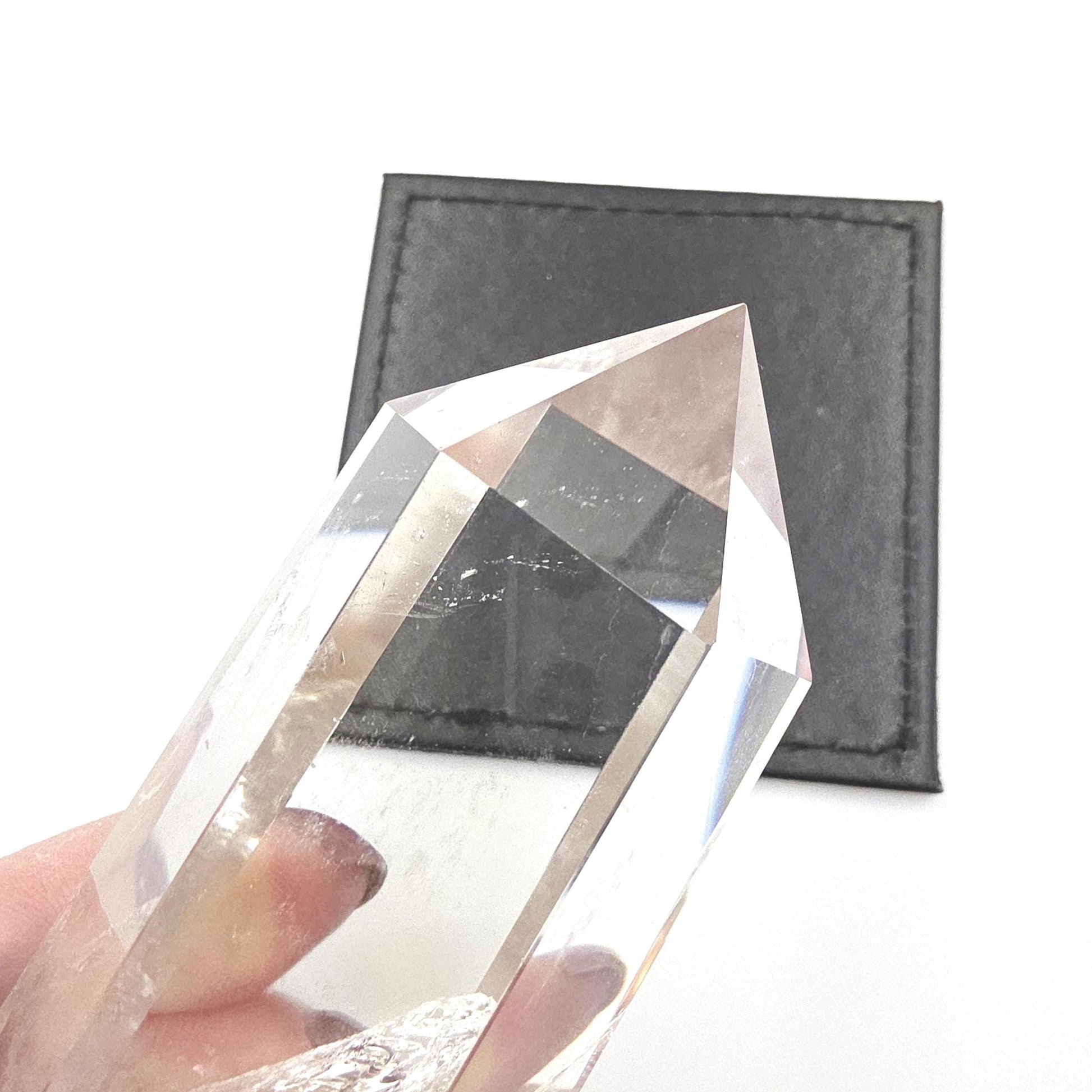 Large High Grade Clear Quartz Tower with Blue Needle Inclusions – Clarity & Spiritual Awareness Crystal, 465g