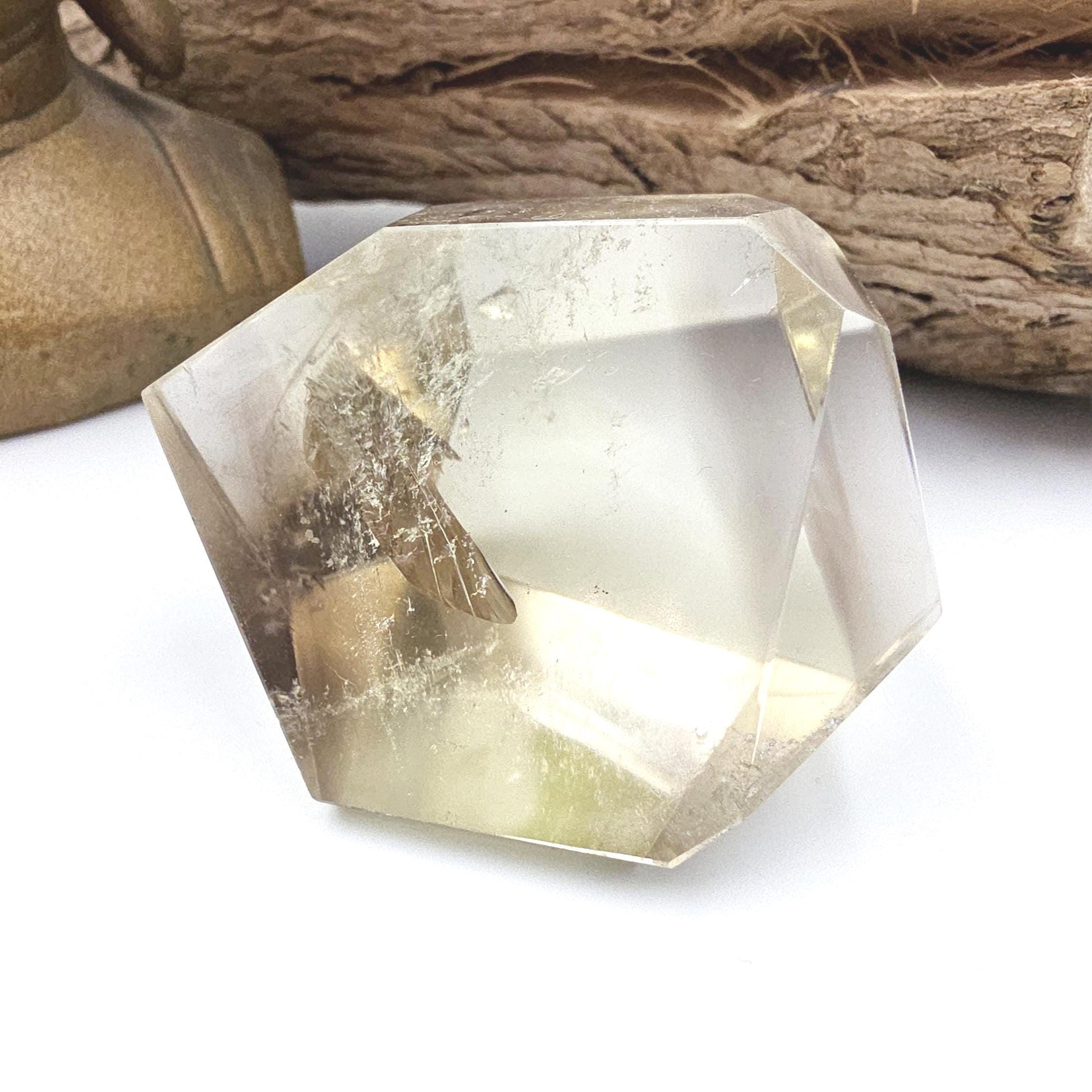 Citrine Freeform with Large Rainbow – Abundance, Confidence & Positive Energy Crystal, 160g