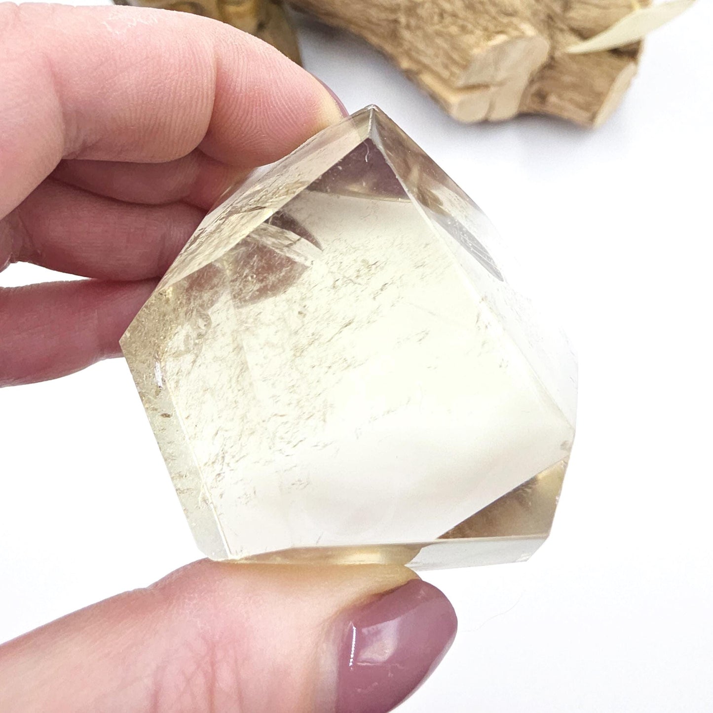 Citrine Freeform with Large Rainbow – Abundance, Confidence & Positive Energy Crystal, 160g