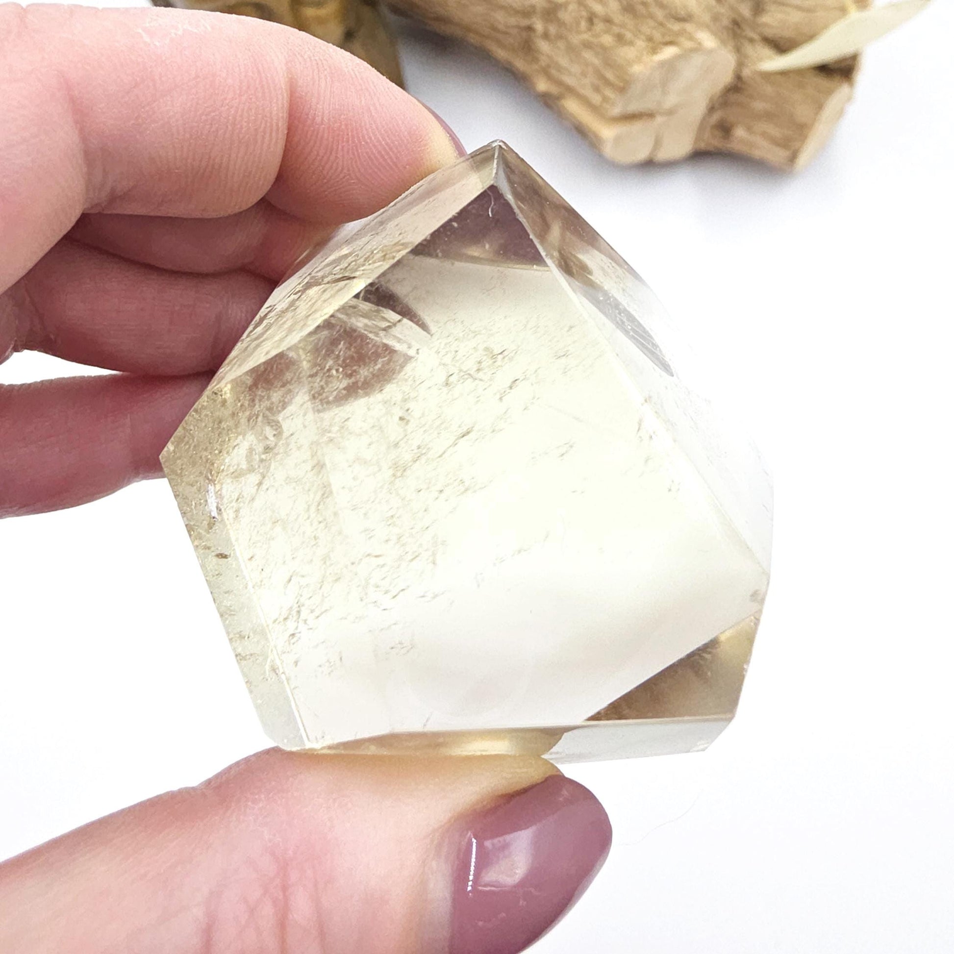 Citrine Freeform with Large Rainbow – Abundance, Confidence & Positive Energy Crystal, 160g