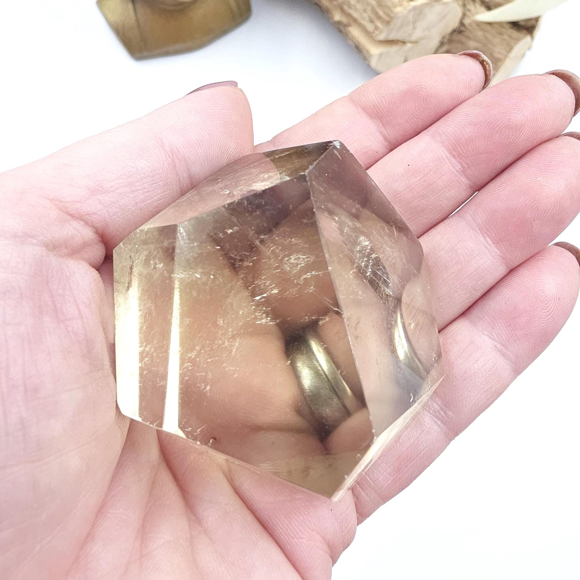 Citrine Freeform with Large Rainbow – Abundance, Confidence & Positive Energy Crystal, 160g