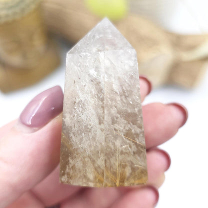 Golden Rutile Tower – Clarity, Manifestation & Energy Amplification Crystal, 75g