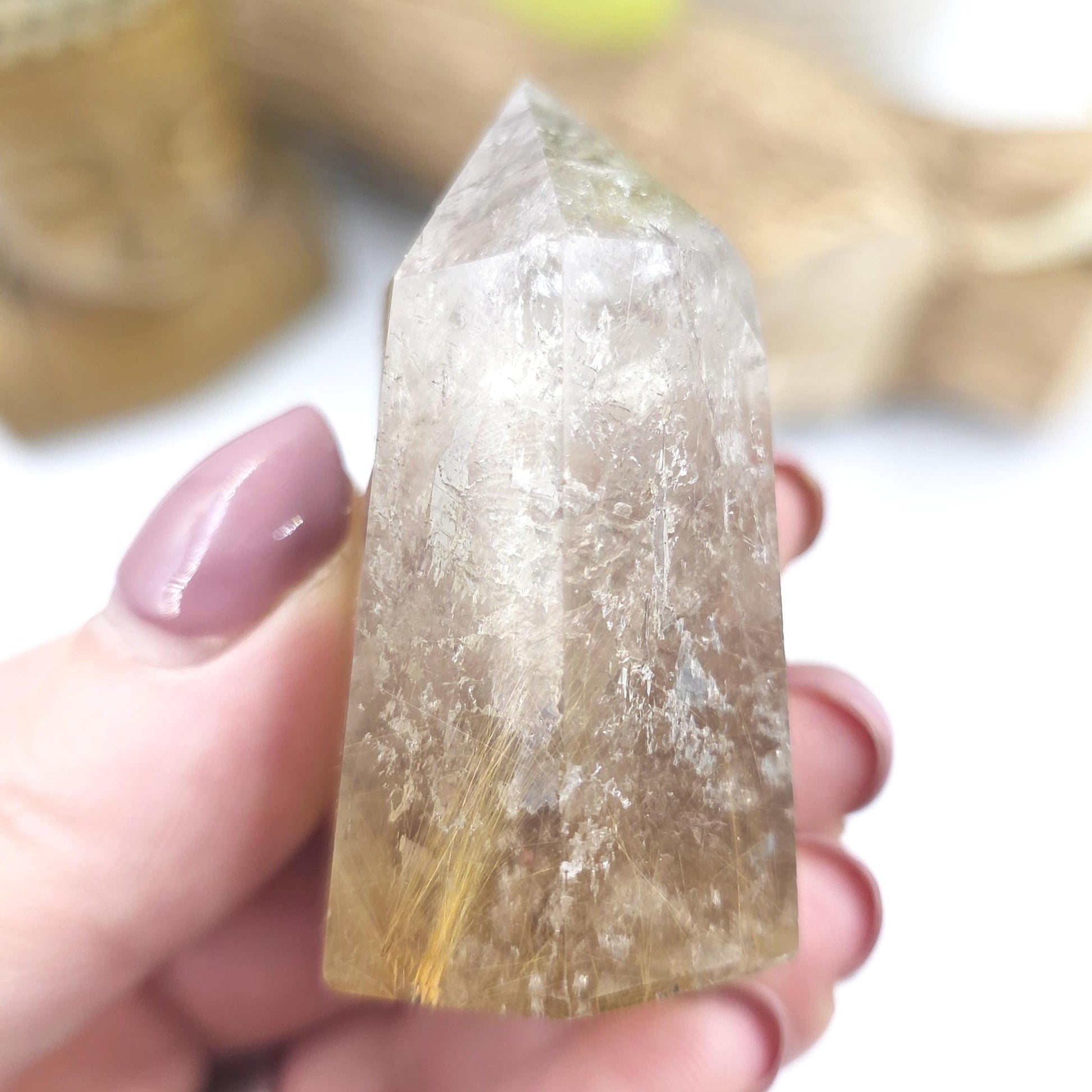 Golden Rutile Tower – Clarity, Manifestation & Energy Amplification Crystal, 75g