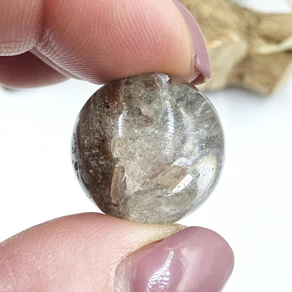 High Grade Garden Quartz (Lodolite) Mini Sphere with internal structure – Transformation & Spiritual Growth Crystal - 21mm