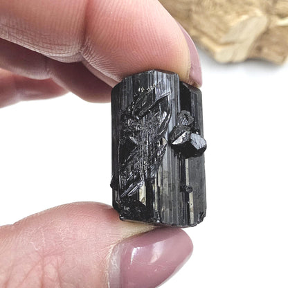 Mini Black Tourmaline Piece – High Grade Raw Crystal for Jewellery Making, Protection & Grounding, 17g