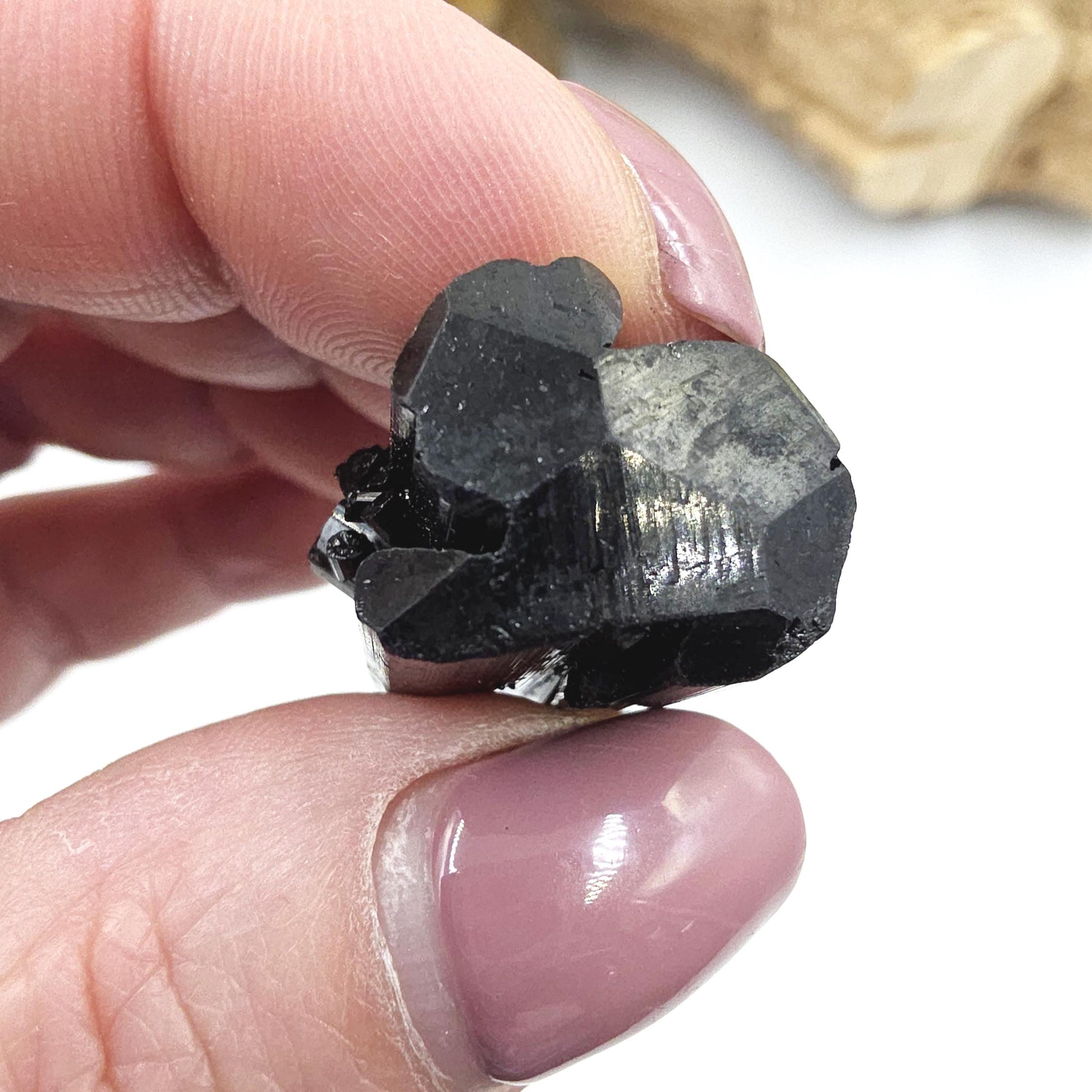 Mini Black Tourmaline Piece – High Grade Raw Crystal for Jewellery Making, Protection & Grounding, 17g
