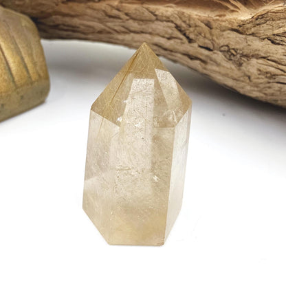 High Grade Mini Golden Rutile Quartz Point – Manifestation, Clarity & Energy Amplification Crystal, 4.1cm