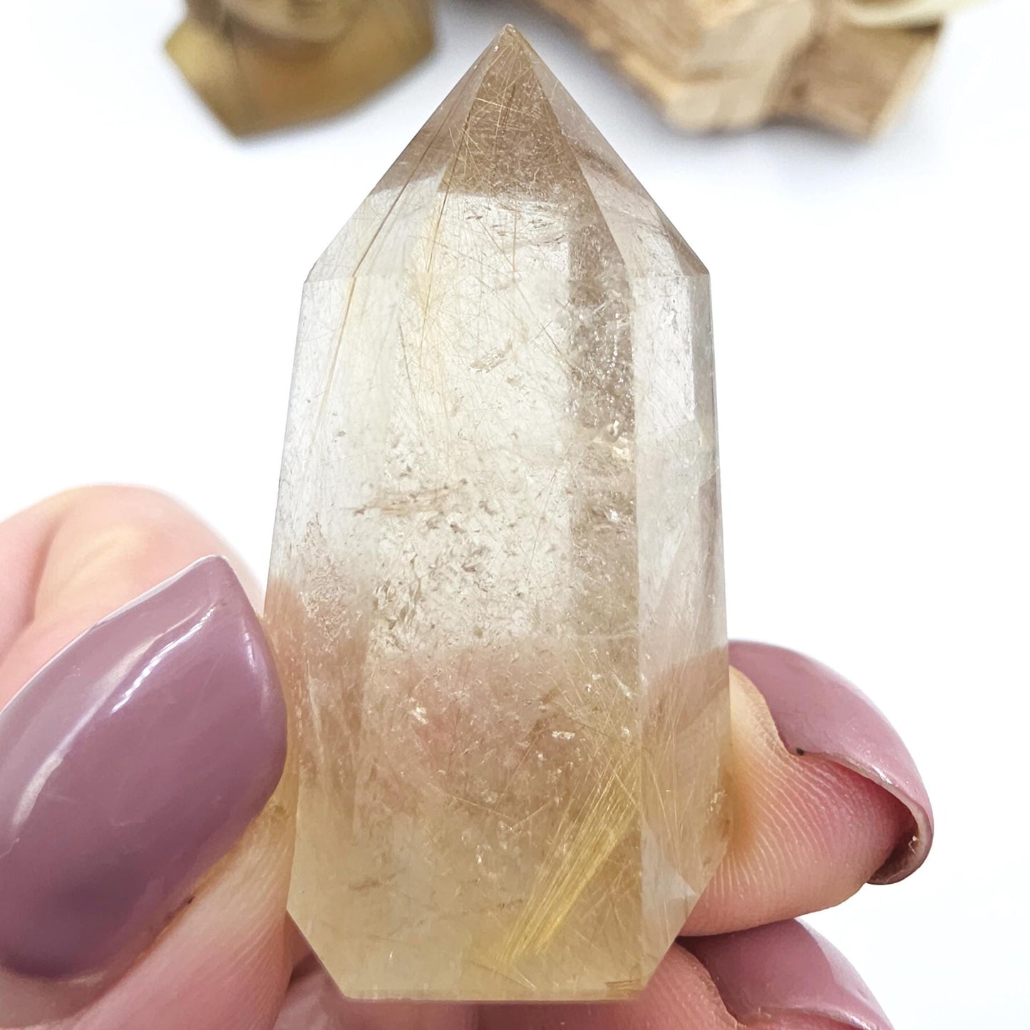 High Grade Mini Golden Rutile Quartz Point – Manifestation, Clarity & Energy Amplification Crystal, 4.1cm