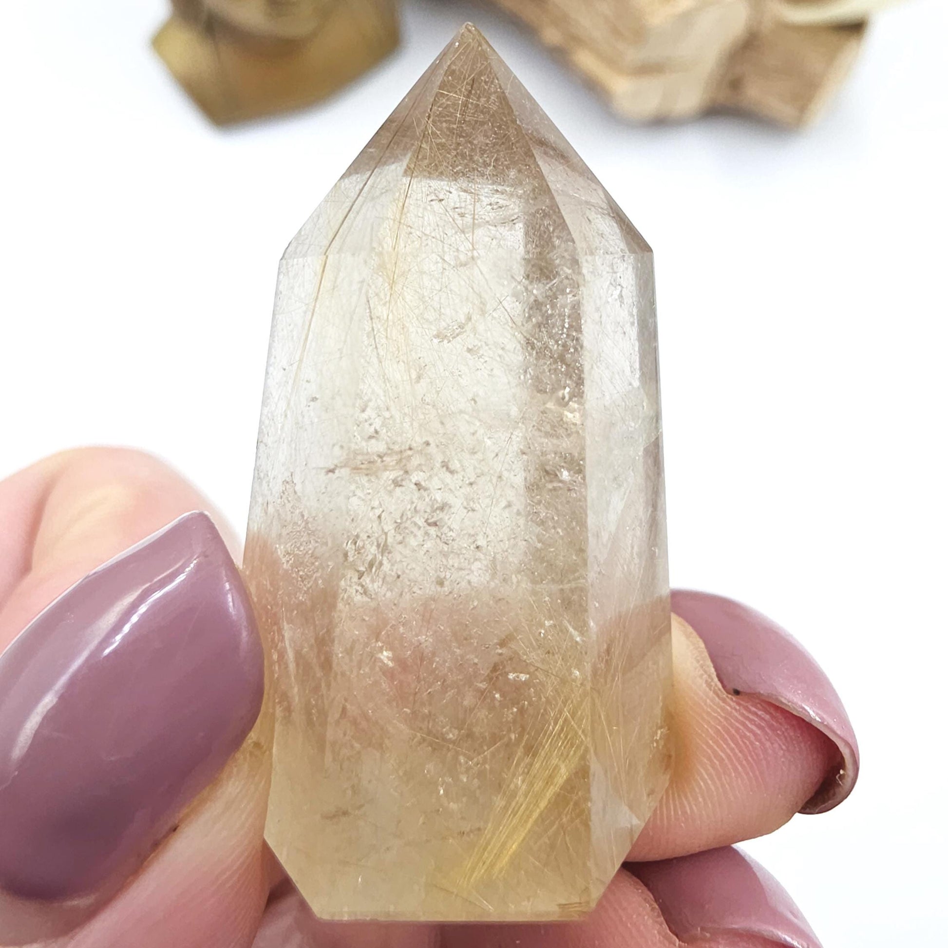 High Grade Mini Golden Rutile Quartz Point – Manifestation, Clarity & Energy Amplification Crystal, 4.1cm