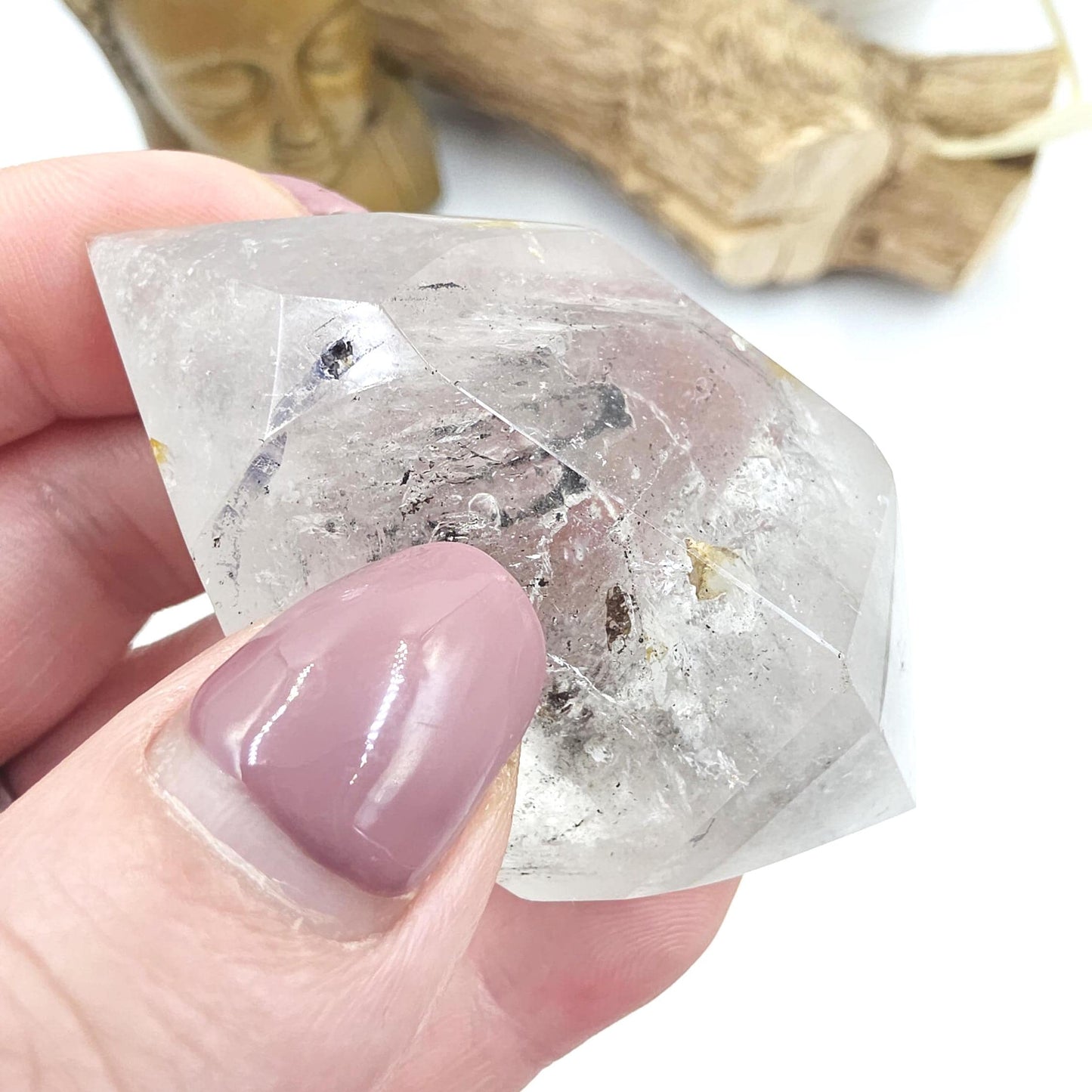Enhydro Double Terminated Quartz with Moving Bubbles – Rare Transformation Crystal, 85g