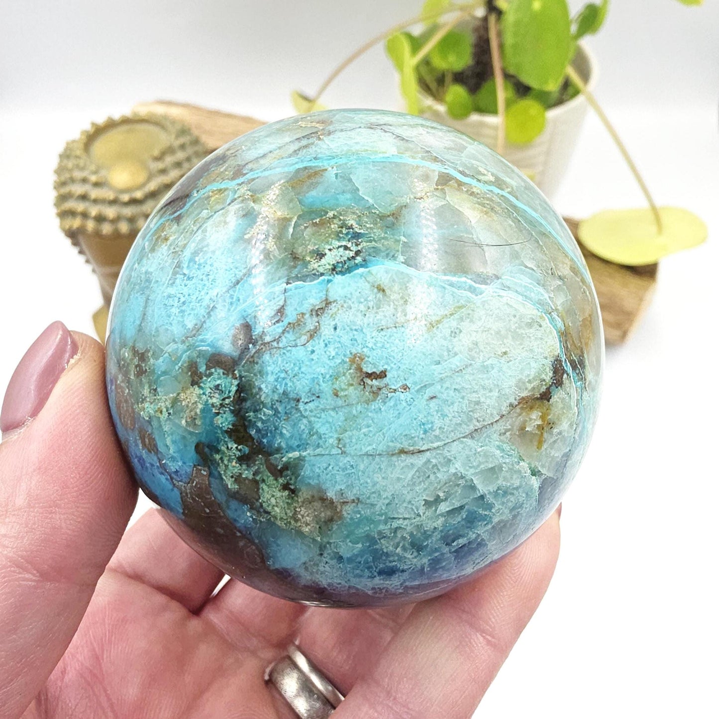 Quantum Quattro Sphere – Emotional Healing, Heart Chakra Balance & Spiritual Growth Crystal, 71mm