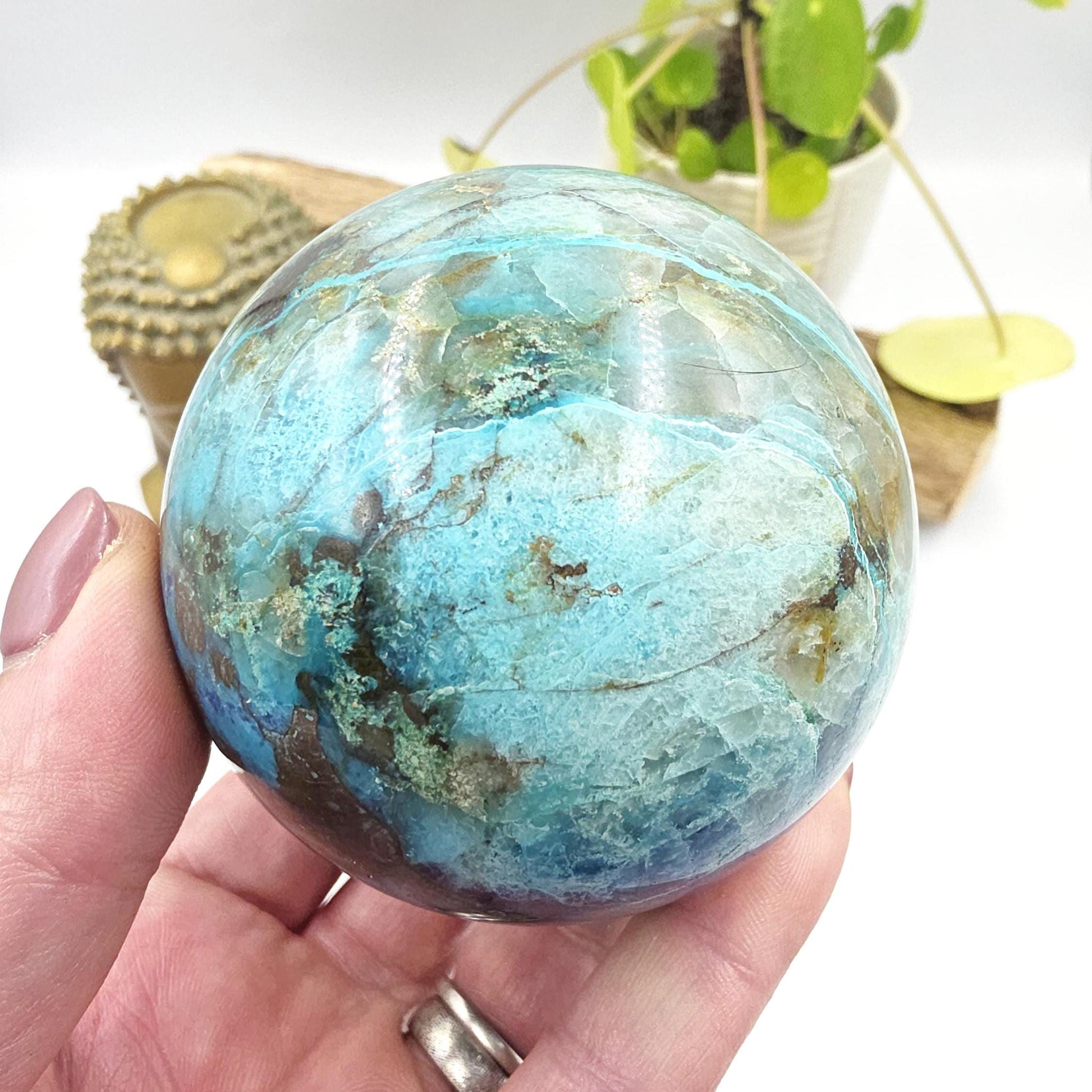 Quantum Quattro Sphere – Emotional Healing, Heart Chakra Balance & Spiritual Growth Crystal, 71mm