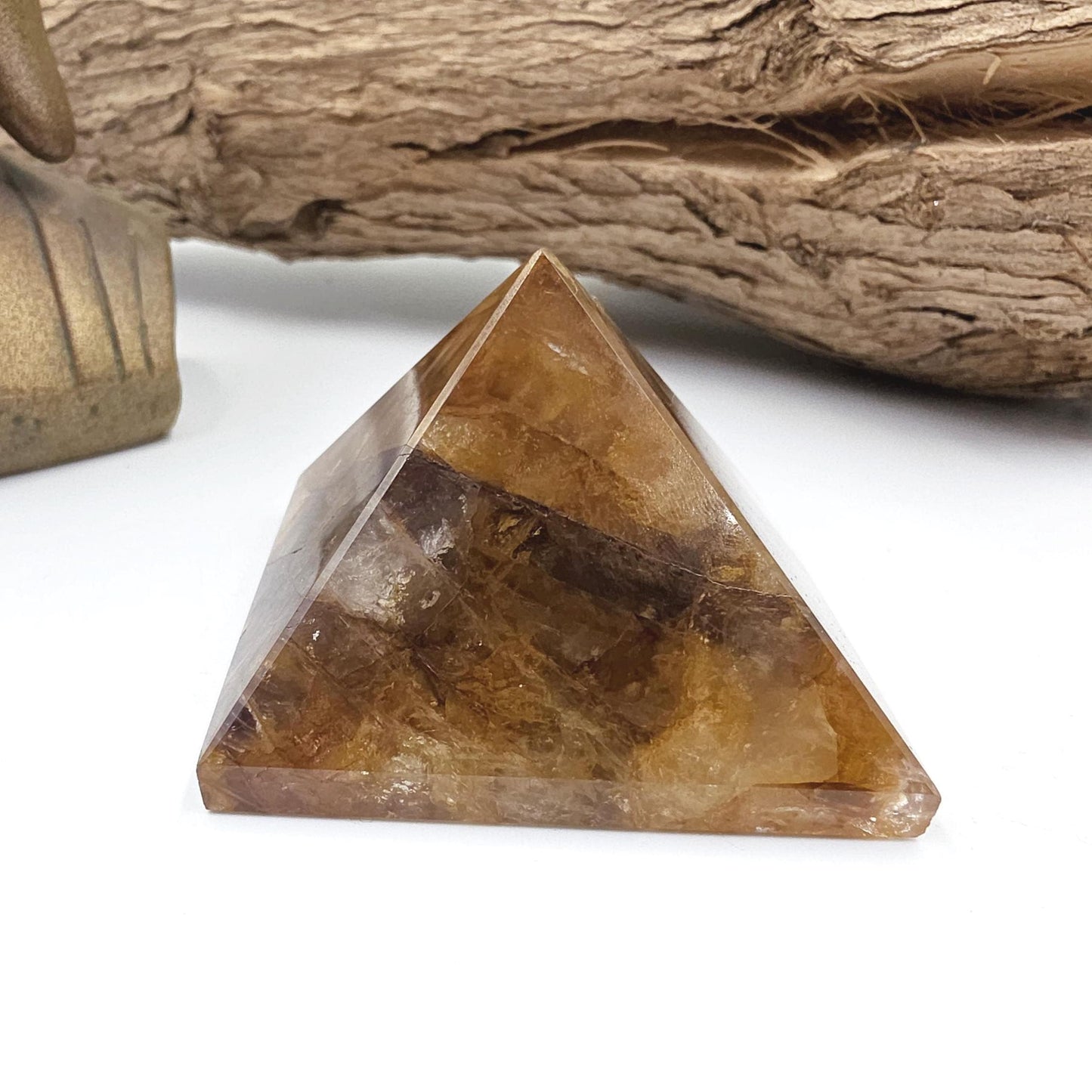 Golden Healer Pyramid – Healing, Balance & High Vibrational Quartz Crystal, 165g