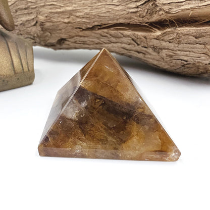 Golden Healer Pyramid – Healing, Balance & High Vibrational Quartz Crystal, 165g